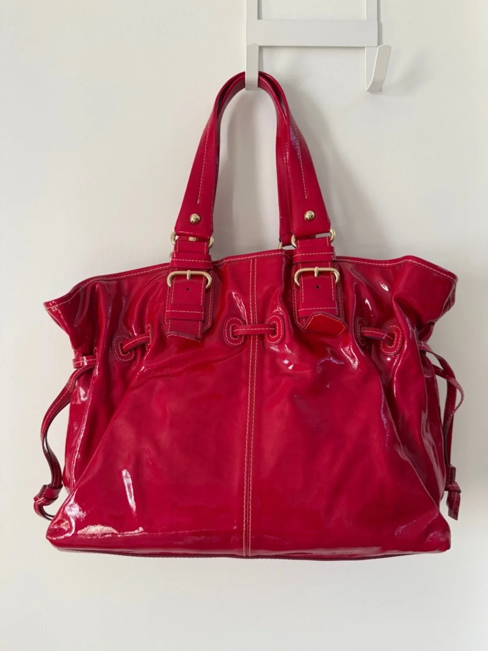 Dooney & Bourke Patent Leather Chiara Tote in Red EUC!!!!